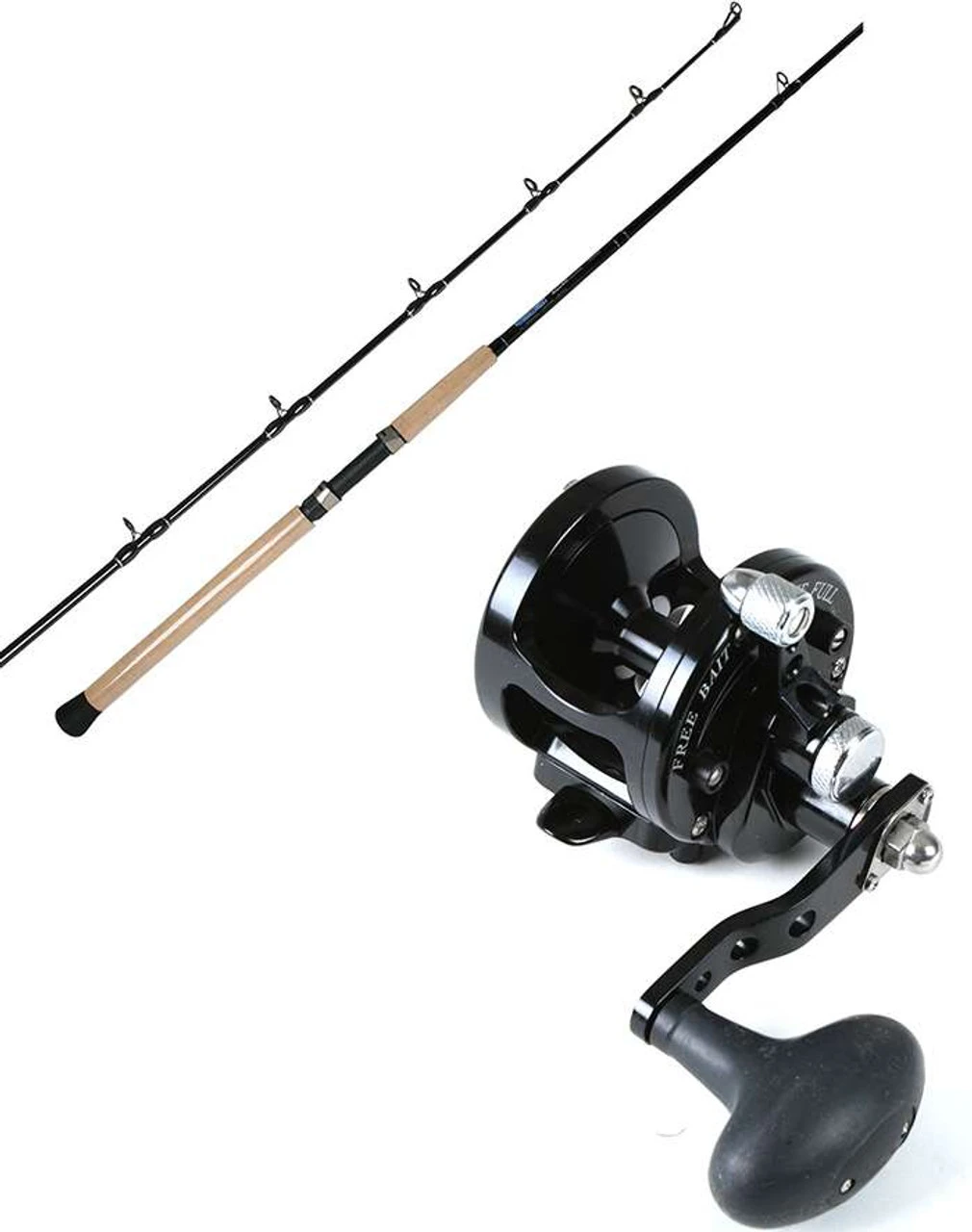 Avet MXJ 5.8 RH 1 Speed Reel / TackleDirect TDSSC701MHT Silver Hook Rod Combo - Image 3