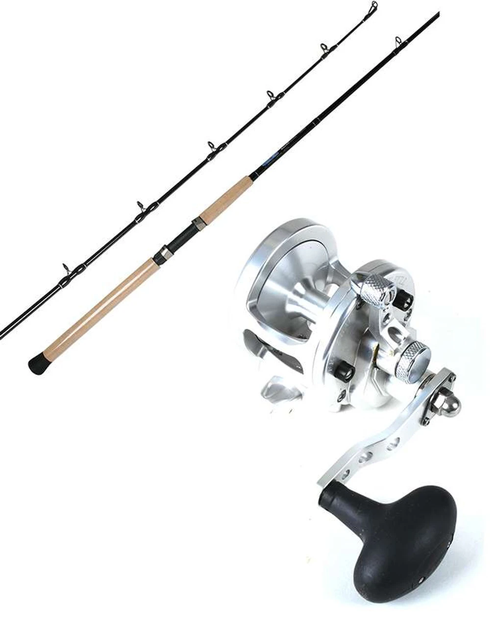 Avet MXJ 5.8 RH 1 Speed Reel / TackleDirect TDSSC701MHT Silver Hook Rod Combo