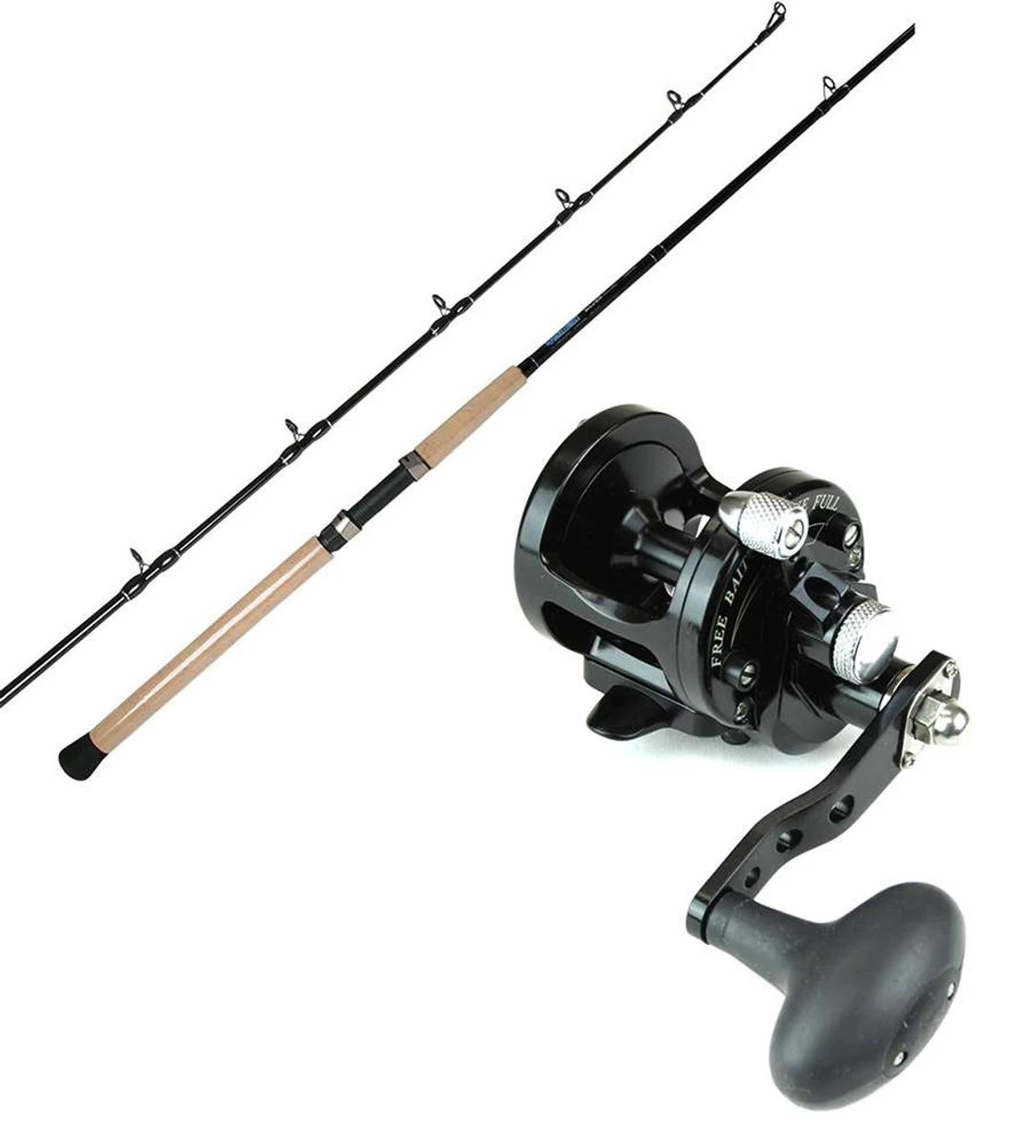 Avet SX 5.3 RH 1 Speed Reel / TackleDirect TDSSC701MHT Silver Hook Rod Combo - Image 3