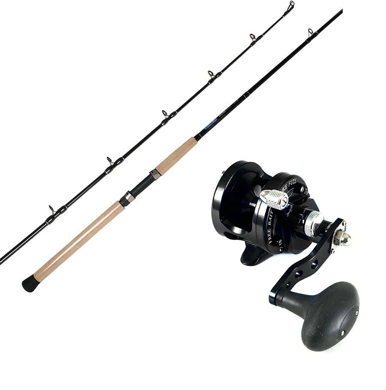 Avet SXJ 5.3 RH 1 Speed Reel / TackleDirect TDSSC701MHT Silver Hook Rod Combo - Image 3