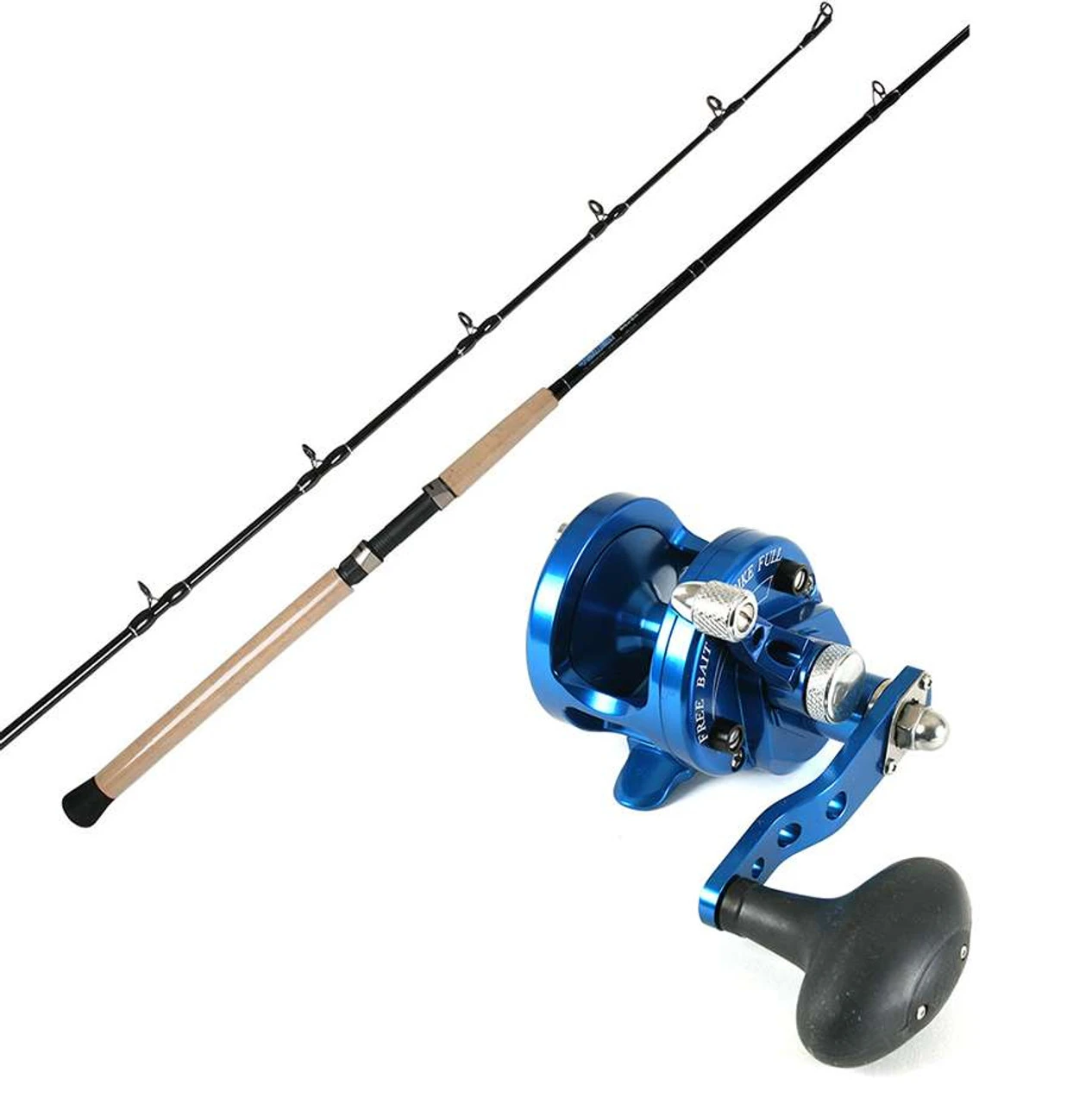 Avet SXJ 5.3 RH 1 Speed Reel / TackleDirect TDSSC701MHT Silver Hook Rod Combo - Image 2