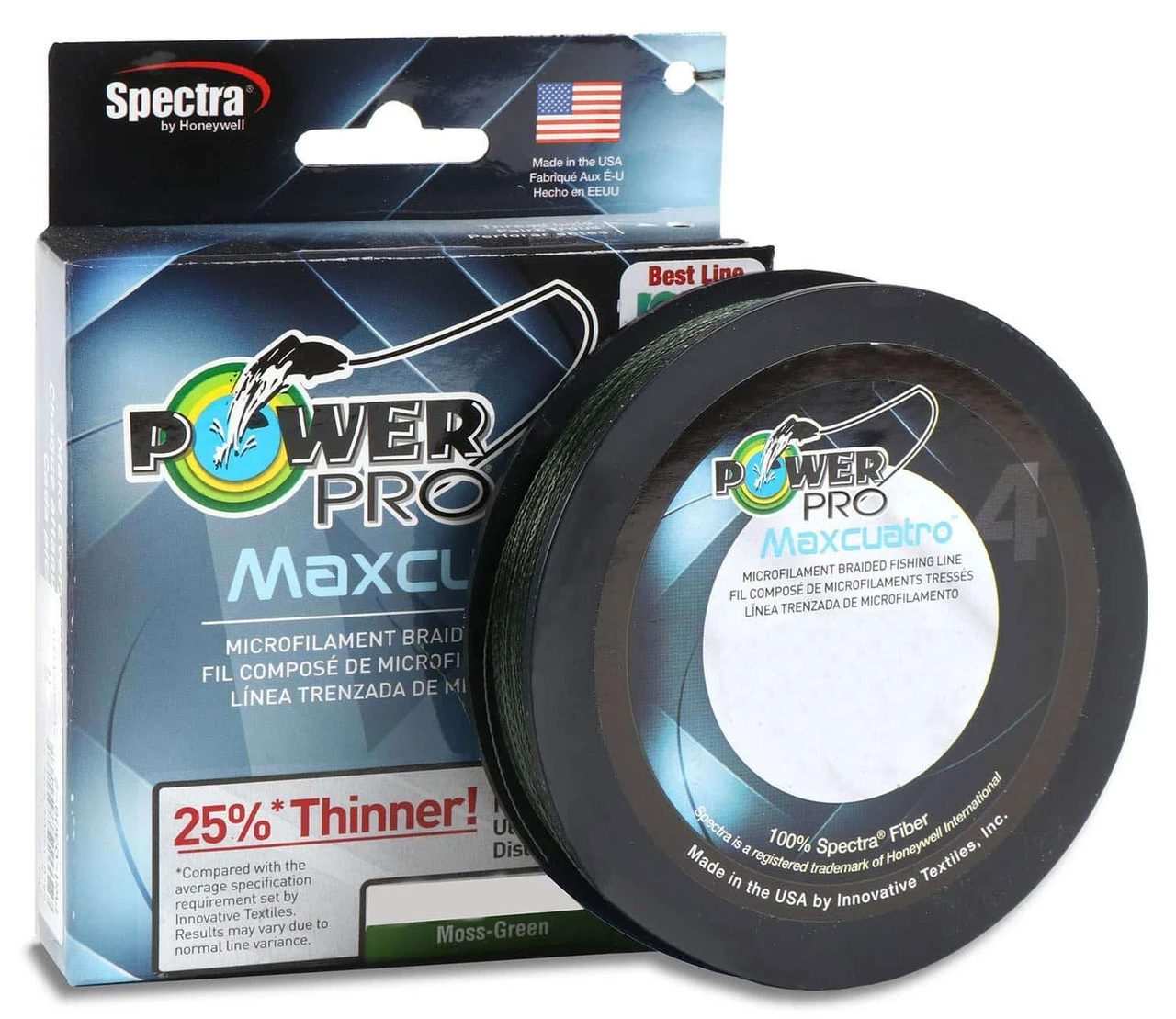 Power Pro PowerPro Maxcuatro Braided Fishing Line Moss Green 150yd Spools