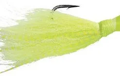 SPRO Power Bucktail Zebra Glow Jig - 1oz - Crazy Chartreuse