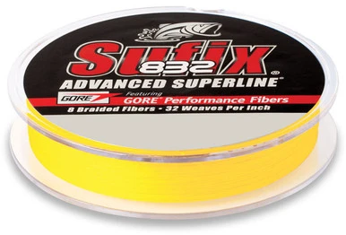 Sufix 832 Advanced Superline Hi-Vis Yellow 300 Yds